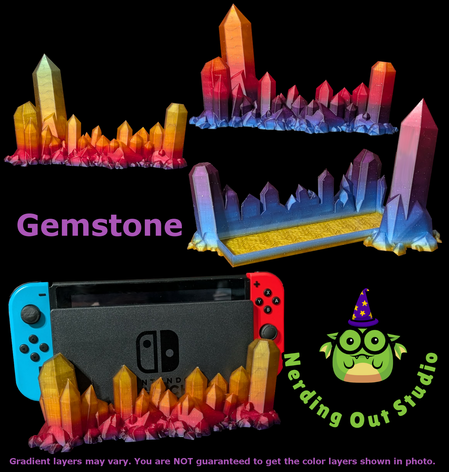 3D-Printed Crystal Cluster Switch Dock