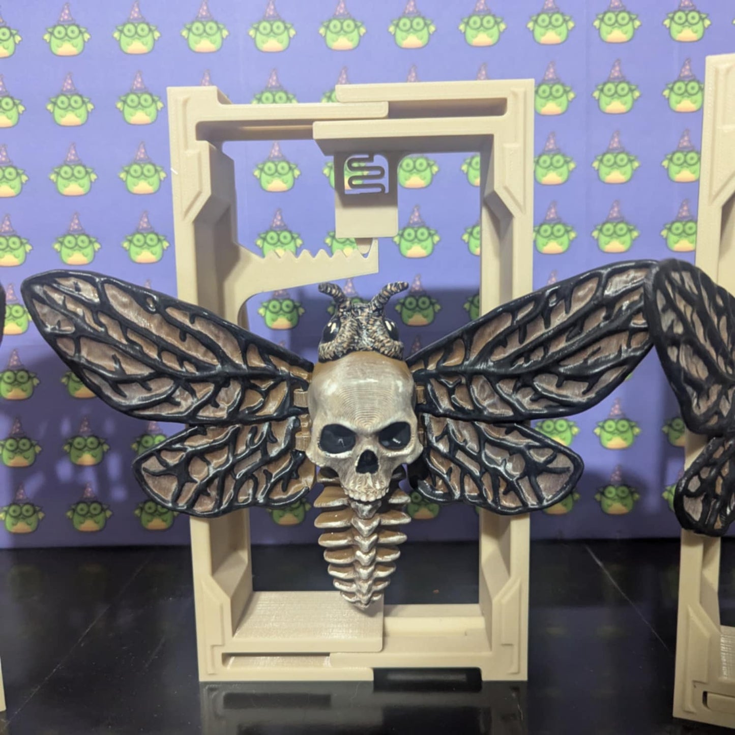 Hand painted Death's-head Hawk-moth Book Nook