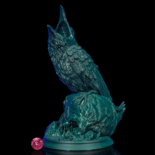 The Dice Roller of Whispering Fate - Raven on Skull Dice Roller